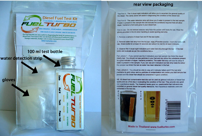 Diesel fuel test kit