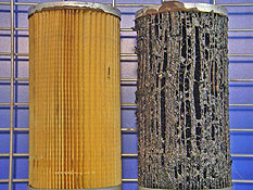 Diesel filters before & after