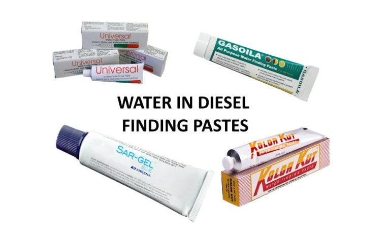 Water in Diesel Fuel Finding Paste Products