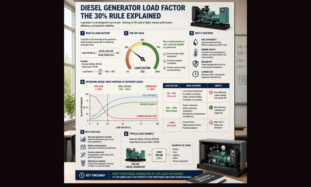 Diesel Generator Load: The 30% Rule Explained